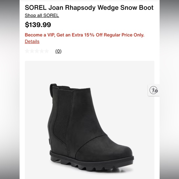 Sorel Joan Rhapsody Wedge Snow Boot - Black - Picture 1 of 6